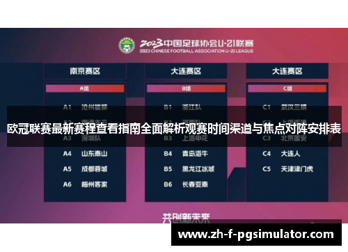 欧冠联赛最新赛程查看指南全面解析观赛时间渠道与焦点对阵安排表